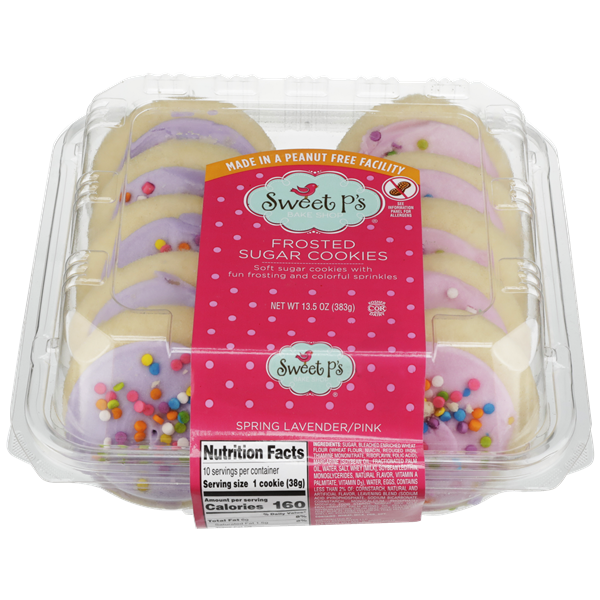 Sweet P's Bake Shop Frosted Sugar Cookies Spring Lavender/Pink | Hy-Vee ...