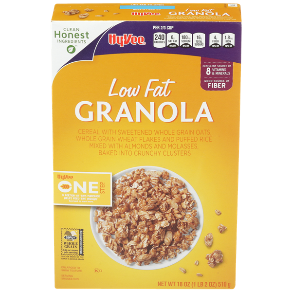 HyVee One Step Low Fat Granola Cereal HyVee Aisles Online Grocery