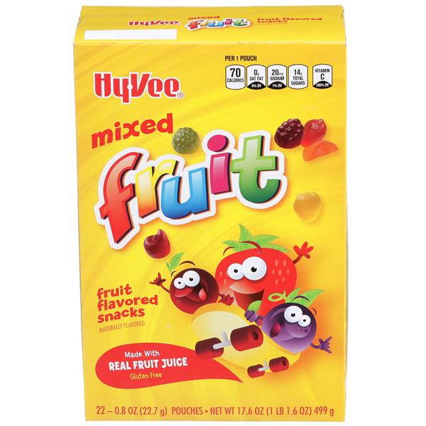 HyVee Mixed Fruit Fruit Flavored Snacks 22 0.8 oz Pouches HyVee