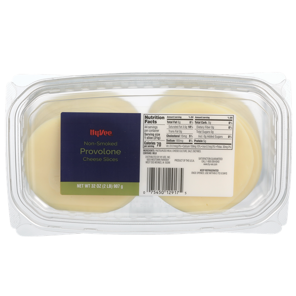HyVee NonSmoked Provolone Cheese Slices HyVee Aisles Online