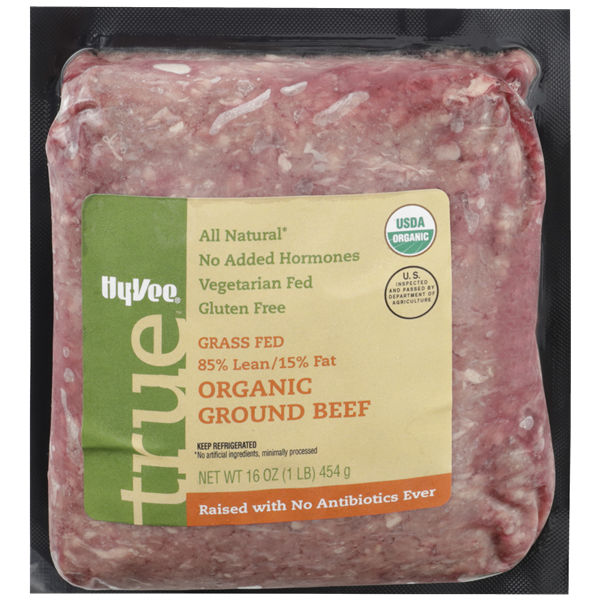 Hy Vee True Grass Fed 85 Lean Organic Ground Beef Hy Vee Aisles Online Grocery Shopping